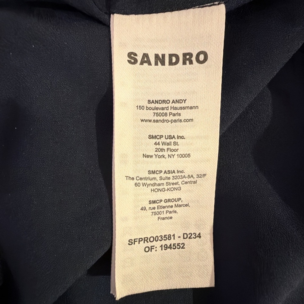 Sandro $490 Carine Blazer Mini Dress Navy US Size 8 - Picture 6 of 9